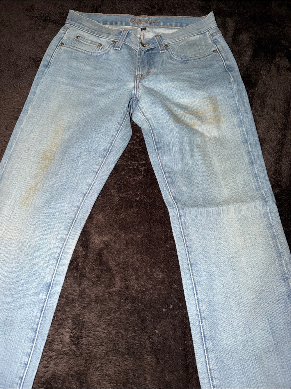 Ralph Lauren Big Pony Gold Dusted Jeans NWOT - Picture 3 of 6